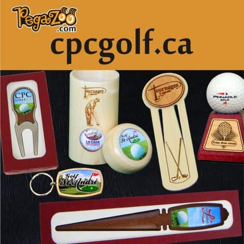 Articles de golf promotionnels en bois